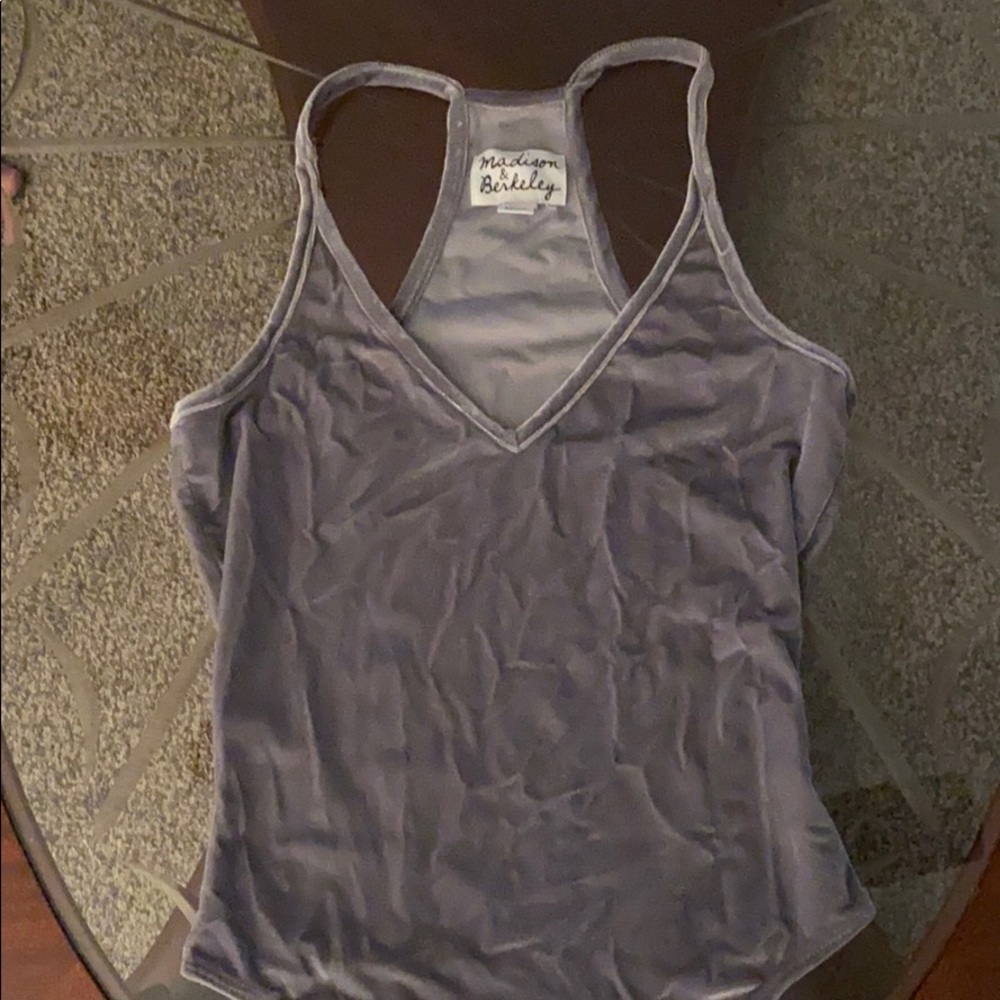 Nordstrom Silver Velvet Bodysuit